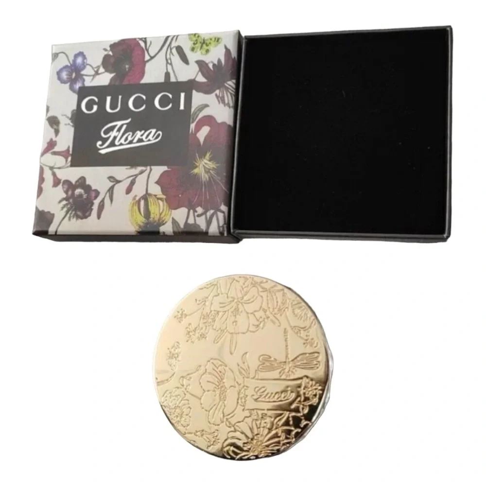 NEW Sealed authentic Gucci Gold Flora compact mirror - Picture 7 of 8